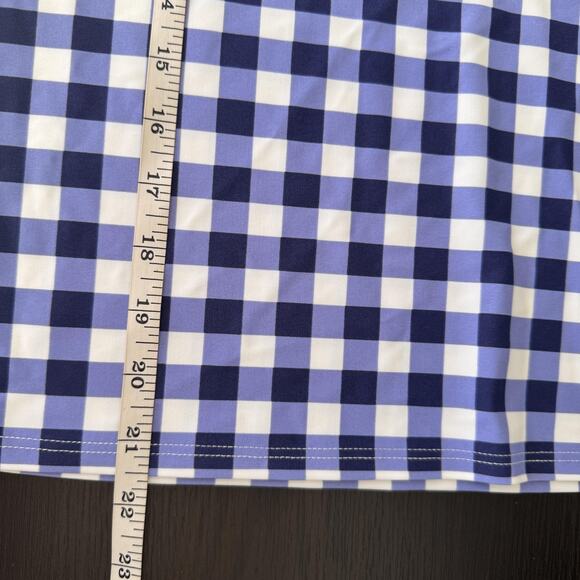 Jude Connally Set Womens Small Gingham Check Top Pants Matching Outfit Blue - Picture 12 of 13